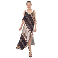 Batik Indonesian Culture Indonesia Authentic Maxi Chiffon Cover Up Dress by Perong