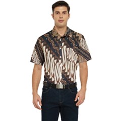 Batik Indonesian Culture Indonesia Authentic Men s Short Sleeve Pocket Shirt  by Perong