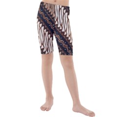 Batik Indonesian Culture Indonesia Authentic Kids  Mid Length Swim Shorts by Perong