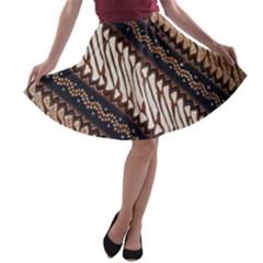 Batik Indonesian Culture Indonesia Authentic A-line Skater Skirt by Perong