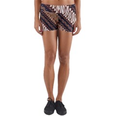 Batik Indonesian Culture Indonesia Authentic Yoga Shorts by Perong