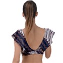 Batik Indonesian Culture Indonesia Authentic Plunge Frill Sleeve Bikini Top View2