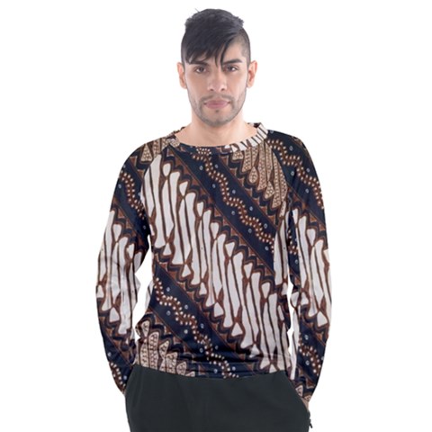 Batik Indonesian Culture Indonesia Authentic Men s Long Sleeve Raglan T-shirt by Perong