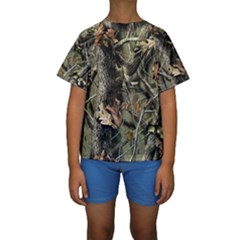 Realtree Camo Seamless Pattern Kids  Short Sleeve Swimwear by Perong