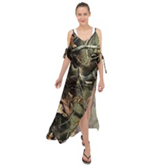 Realtree Camo Seamless Pattern Maxi Chiffon Cover Up Dress by Perong