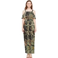 Realtree Camo Seamless Pattern Draped Sleeveless Chiffon Jumpsuit