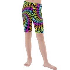 3d Grateful Dead 90 s Neon Dancing Bears Kids  Mid Length Swim Shorts by Perong