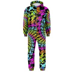 3d Grateful Dead 90 s Neon Dancing Bears Hooded Jumpsuit (men)