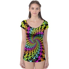 3d Grateful Dead 90 s Neon Dancing Bears Boyleg Leotard  by Perong