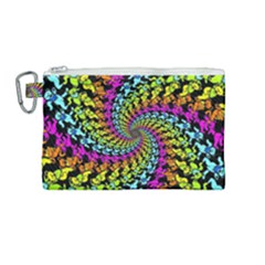 3d Grateful Dead 90 s Neon Dancing Bears Canvas Cosmetic Bag (medium) by Perong