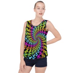 3d Grateful Dead 90 s Neon Dancing Bears Bubble Hem Chiffon Tank Top by Perong