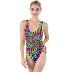 3d Grateful Dead 90 s Neon Dancing Bears High Leg Strappy Swimsuit by Perong