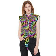 3d Grateful Dead 90 s Neon Dancing Bears Frill Detail Shirt by Perong