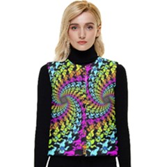 3d Grateful Dead 90 s Neon Dancing Bears Women s Button Up Puffer Vest by Perong