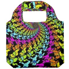 3d Grateful Dead 90 s Neon Dancing Bears Foldable Grocery Recycle Bag by Perong