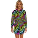 3d Grateful Dead 90 s Neon Dancing Bears Womens Long Sleeve Shirt Dress View1