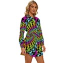 3d Grateful Dead 90 s Neon Dancing Bears Womens Long Sleeve Shirt Dress View3