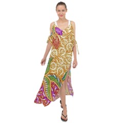 Batik Indonesian Culture Indonesia Authentic Maxi Chiffon Cover Up Dress by Perong