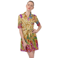 Batik Indonesian Culture Indonesia Authentic Belted Shirt Dress by Perong