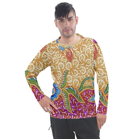 Batik Indonesian Culture Indonesia Authentic Men s Pique Long Sleeve T-shirt by Perong