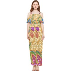 Batik Indonesian Culture Indonesia Authentic Draped Sleeveless Chiffon Jumpsuit