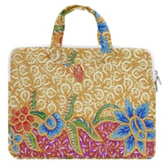 Batik Indonesian Culture Indonesia Authentic Macbook Pro 15  Double Pocket Laptop Bag  by Perong