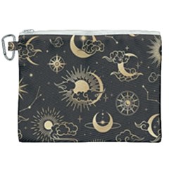 Asian Seamless Pattern With Clouds Moon Sun Stars Vector Collection Oriental Chinese Japanese Korean Canvas Cosmetic Bag (xxl) by Perong