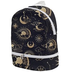 Asian Seamless Pattern With Clouds Moon Sun Stars Vector Collection Oriental Chinese Japanese Korean Zip Bottom Backpack