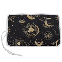 Asian Seamless Pattern With Clouds Moon Sun Stars Vector Collection Oriental Chinese Japanese Korean Pen Storage Case (l) by Perong