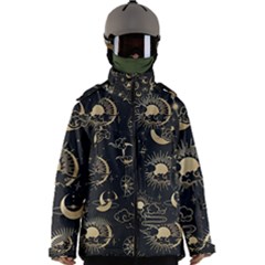 Asian Seamless Pattern With Clouds Moon Sun Stars Vector Collection Oriental Chinese Japanese Korean Men s Zip Ski And Snowboard Waterproof Breathable Jacket by Perong