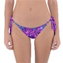 Purple Violet Glitter Galaxy Nebula Space Pattern Reversible Bikini Bottoms View1