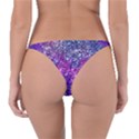 Purple Violet Glitter Galaxy Nebula Space Pattern Reversible Bikini Bottoms View2