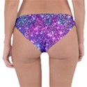 Purple Violet Glitter Galaxy Nebula Space Pattern Reversible Hipster Bikini Bottoms View4