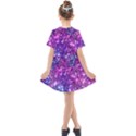 Purple Violet Glitter Galaxy Nebula Space Pattern Kids  Short Sleeve Shirt Dress View2