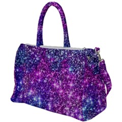 Purple Violet Glitter Galaxy Nebula Space Pattern Duffel Travel Bag