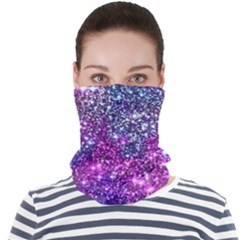 Purple Violet Glitter Galaxy Nebula Space Pattern Face Seamless Bandana (adult) by Perong