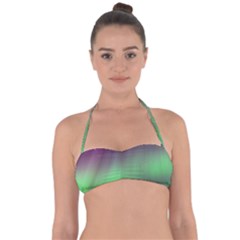 Northern Lights Green Aurora Borealis Tie Back Bikini Top by Perong