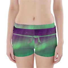 Northern Lights Green Aurora Borealis Boyleg Bikini Wrap Bottoms by Perong