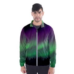 Northern Lights Green Aurora Borealis Men s Windbreaker