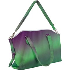 Northern Lights Green Aurora Borealis Canvas Crossbody Bag by Perong