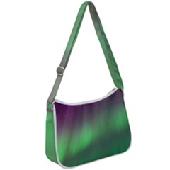 Northern Lights Green Aurora Borealis Zip Up Shoulder Bag by Perong