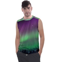 Northern Lights Green Aurora Borealis Men s Regular Tank Top by Perong