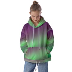 Northern Lights Green Aurora Borealis Kids  Oversized Hoodie