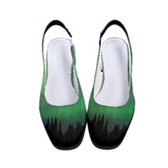 Northern Lights Green Aurora Borealis Women s Classic Slingback Heels by Perong