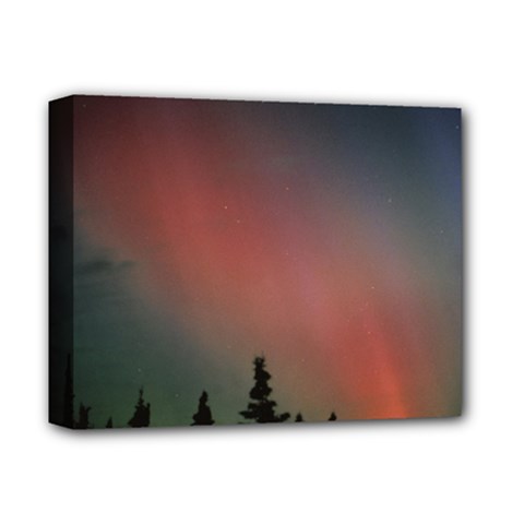 Aurora Borealis Alaska Sky Deluxe Canvas 14  X 11  (stretched) by Perong