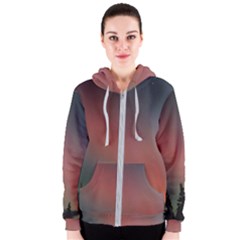 Aurora Borealis Alaska Sky Women s Zipper Hoodie