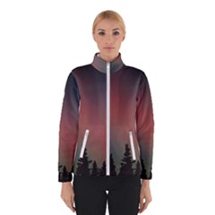 Aurora Borealis Alaska Sky Women s Bomber Jacket