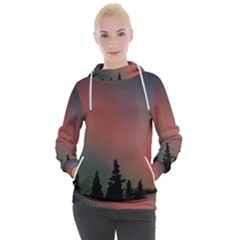 Aurora Borealis Alaska Sky Women s Hooded Pullover