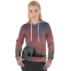 Aurora Borealis Alaska Sky Women s Overhead Hoodie