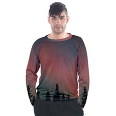 Aurora Borealis Alaska Sky Men s Long Sleeve Raglan T-shirt